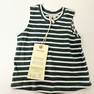 Gray Label striped tank 3-6 months girls new